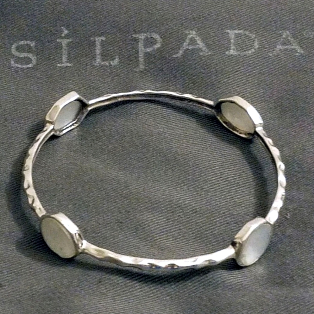 Silpada 925 Sterling Silver Four Moons Bangle Bracelet B2383